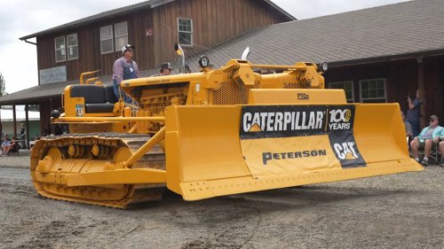 Double-Wide CAT Dozer With ‘Siamese’ Diesel Engines Is the Work of Dedicated Collectors