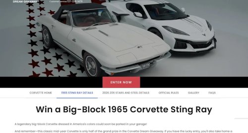 One Lucky Winner Gets Both a 1965 Corvette Sting Ray and a 2026 Z06 in This Giveaway