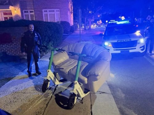 North Carolina Police Say Pair’s Custom Couch Scooter Probably Not Safe To ‘Drive’