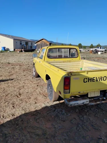 Chevy, Mitsubishi, Chevrolet, This Yellow 1980 Chevy LUV 4x4 Is the Mini Truck Mitsubishi Built for Chevrolet