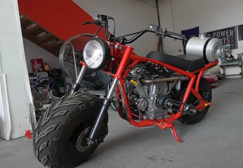 Someone Shoved a 670cc V-Twin Engine in a Mini Bike, and It’s Just As Terrifying as It Sounds
