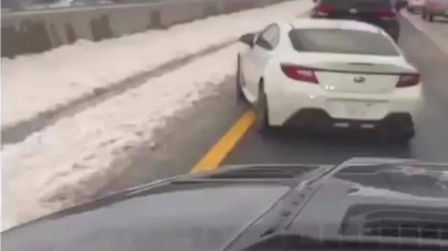 Subaru, Subaru BRZ, Viral Clip Shows a Subaru Brz Stuck in Snow While Traffic Cruises Past — and Exposes a Huge Winter Driving Myth