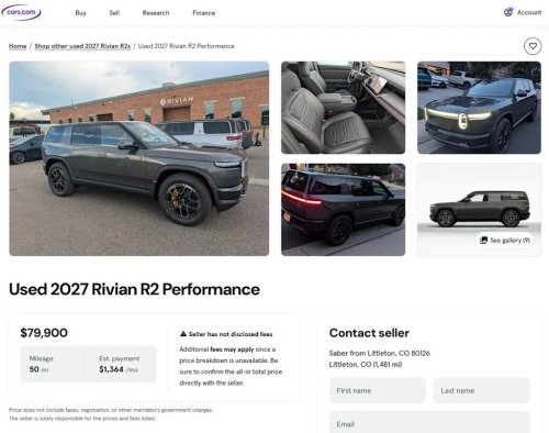 Rivian, Skip The Rivian R2 Waitlist For Just $20,000 Over Sticker Price