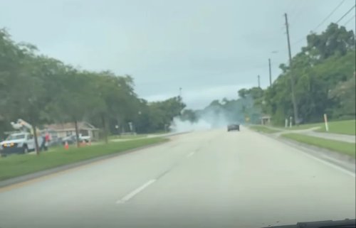 Honda, Watch: A Corvette's Donut Show Created Its Own Smoke Screen, Sent a Honda Into a House