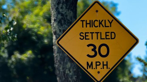 What Does A Road Sign That Says 'Thickly Settled' Mean?