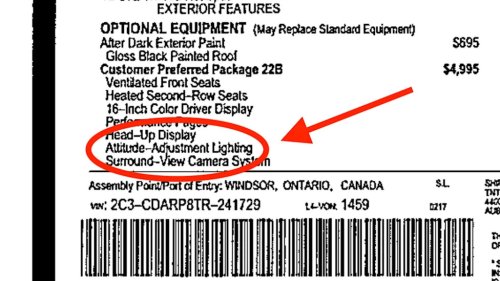 Dodge’s ‘Attitude Adjustment’ Is an Actual line Item on the Charger’s Window Sticker