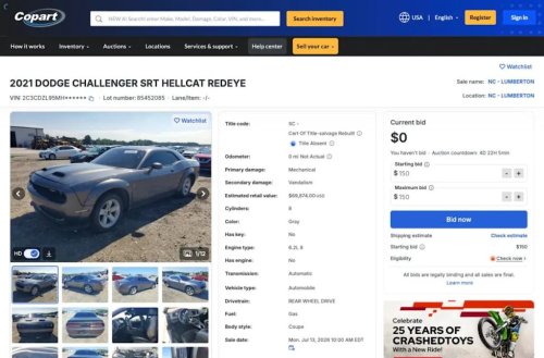10 Wrecked Dodge Hellcats Are Sitting on Copart Right Now, Just Waiting for Someone Brave Enough to Rebuild Them