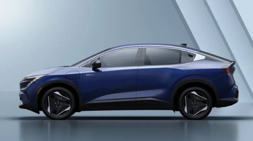 Mitsubishi, Nissan, Nissan Leaf, New 2027 Mitsubishi Eclipse Sportback Is Basically Just A Nissan Leaf On Aero-Optimized Tri-Spokes