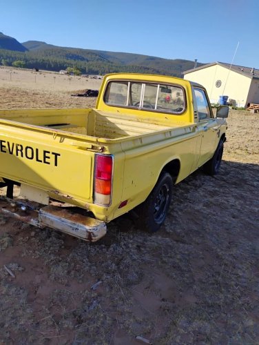 Chevy, MINI, Mitsubishi, Chevrolet, This Yellow 1980 Chevy LUV 4x4 Is the Mini Truck Mitsubishi Built for Chevrolet