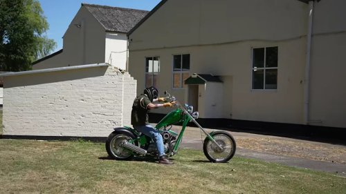 Man Attempts To Daily Ride An American Chopper In England