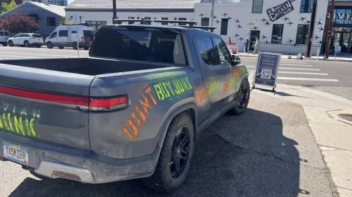 Rivian Owner Spray Paints R1T And Launches “Rivian Is Junk” Website