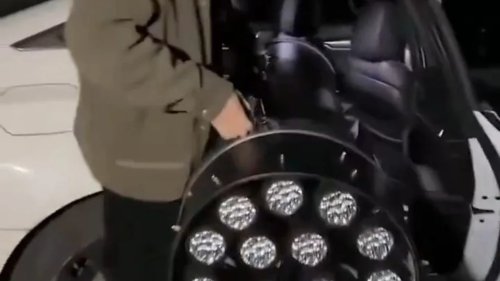 This Driver Got Tired of High Beams. So, He Mounted a Stadium Searchlight on His Roof