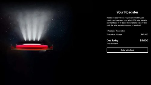 Tesla Wants $50,000 Deposits For A Roadster Nobody Has Seen Yet