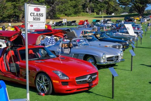 A Mercedes and a Bizzarini Drive into a Concours... Both Win!