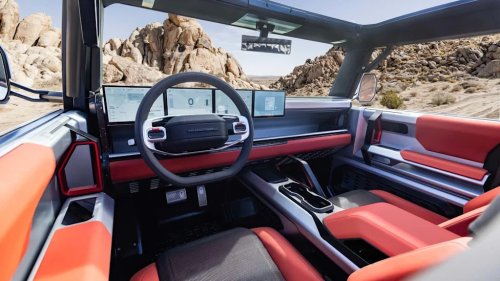 GMC, Hummer, GMC’s New Hummer X Mid-Size EV Truck Concept Has Stackable Screens