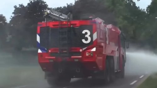 This Car Driver Being Blasted With Water From a Fire Engine Is a Reminder to Give Way to Emergency Vehicles