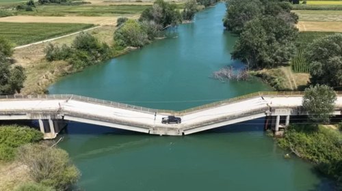 This Greek Bridge Is Collapsing Into Water But People Are Still Driving On It