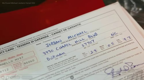 Ferrari, Michael Jordan's Former V12 Ferrari Has Been Found After 24 Years