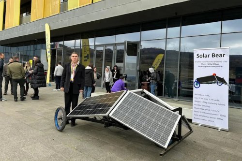 He wanted a true solar vehicle, so he built Solar Bear, an open-source trike with panels for a body