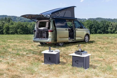 Volkswagen Built an Inflatable Kitchen For Its Cheapest Camper Van