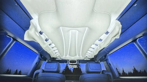 How The Genesis GV90's Full-Length Roof Airbag Will Keep You Safe And Inside The Car In A Rollover Crash