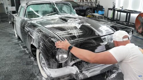 Abandoned 1957 Ford Thunderbird Gets Cleaned For The First Time In 15 Years